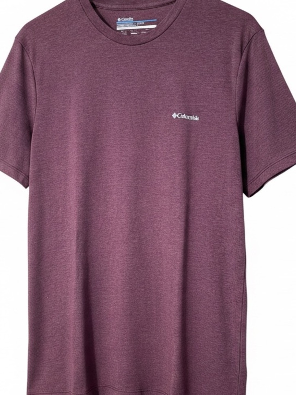 Columbia Men's Short Sleeve Crew Tee T Shirt - Plum Burgundy Rust Heather